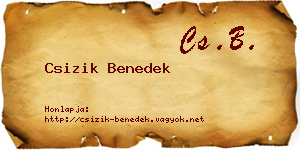Csizik Benedek névjegykártya